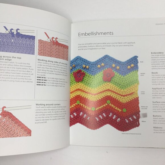 100 Colorful Ripple Stitches to Crochet Book Patterns Idea Designs Leonie Morgan - Picture 3 of 10